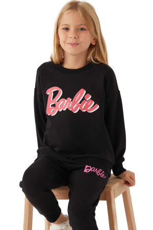 Barbie Kız Çocuk SweatShirt - L1770-3 Siyah - 3