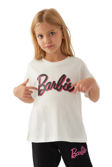Barbie Kız Çocuk T-Shirt - L1772-3 Krem - 1