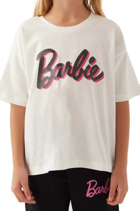 Barbie Kız Çocuk T-Shirt - L1772-3 Krem - 5