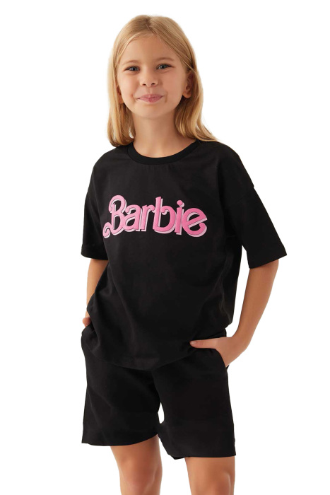 Barbie Kız Çocuk T-Shirt - L1772-3 Siyah - 1