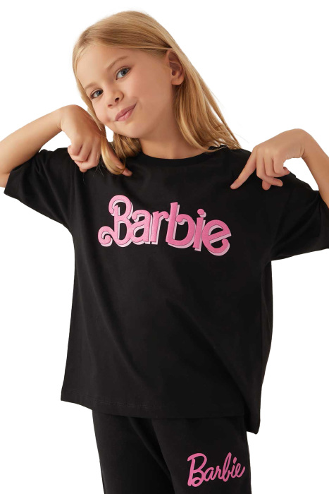 Barbie Kız Çocuk T-Shirt - L1772-3 Siyah - 2