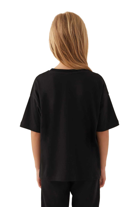 Barbie Kız Çocuk T-Shirt - L1772-3 Siyah - 4