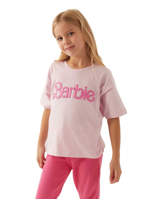 Barbie Kız Çocuk T-Shirt - L1772-3 Toz Pembe - 1