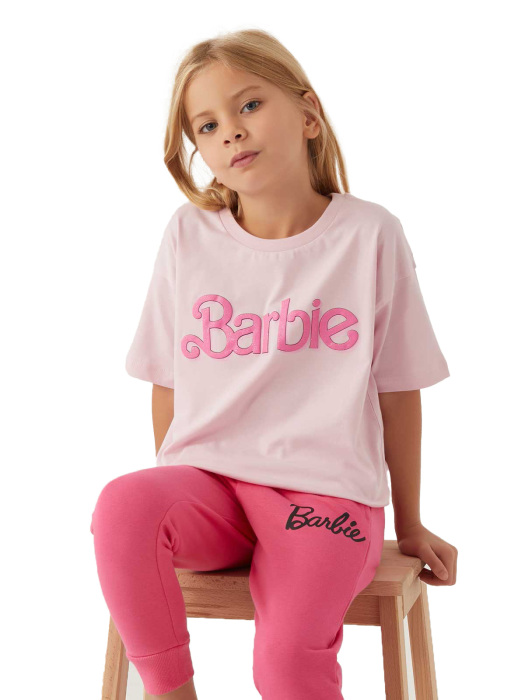 Barbie Kız Çocuk T-Shirt - L1772-3 Toz Pembe - 3