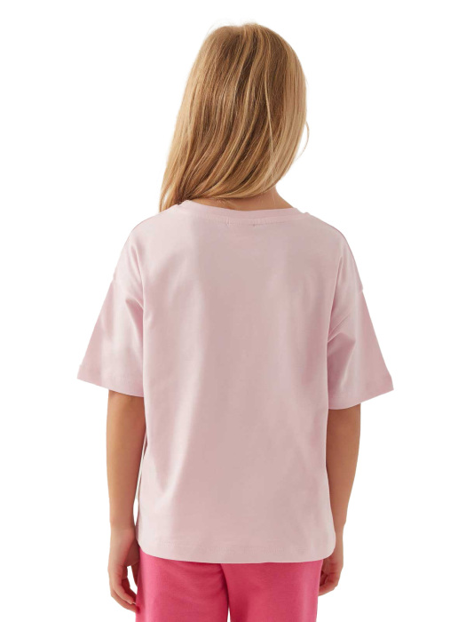 Barbie Kız Çocuk T-Shirt - L1772-3 Toz Pembe - 4