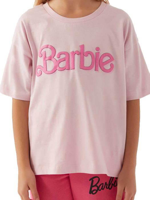 Barbie Kız Çocuk T-Shirt - L1772-3 Toz Pembe - 5