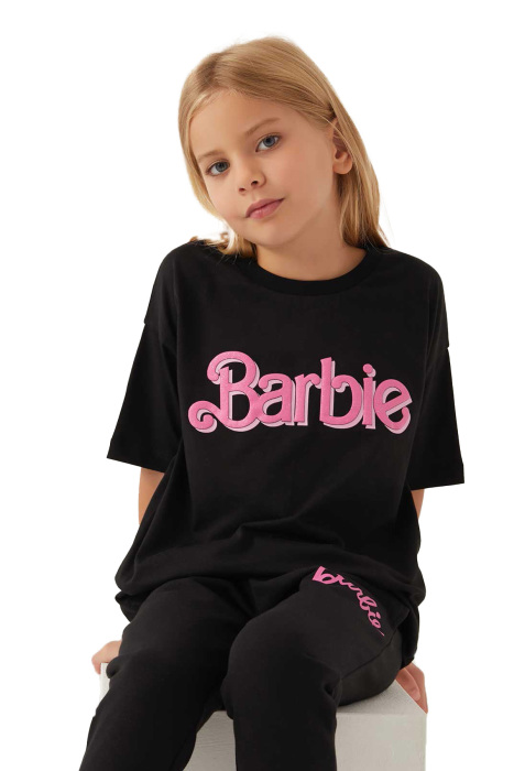 Barbie Kız Çocuk T-Shirt - L1772-G Siyah - 3