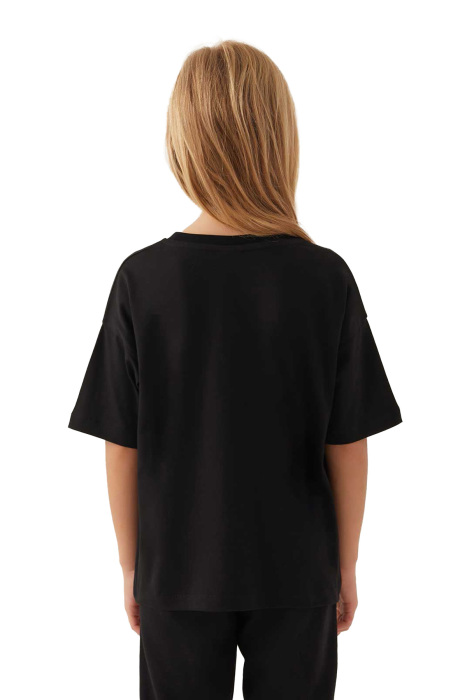 Barbie Kız Çocuk T-Shirt - L1772-G Siyah - 4