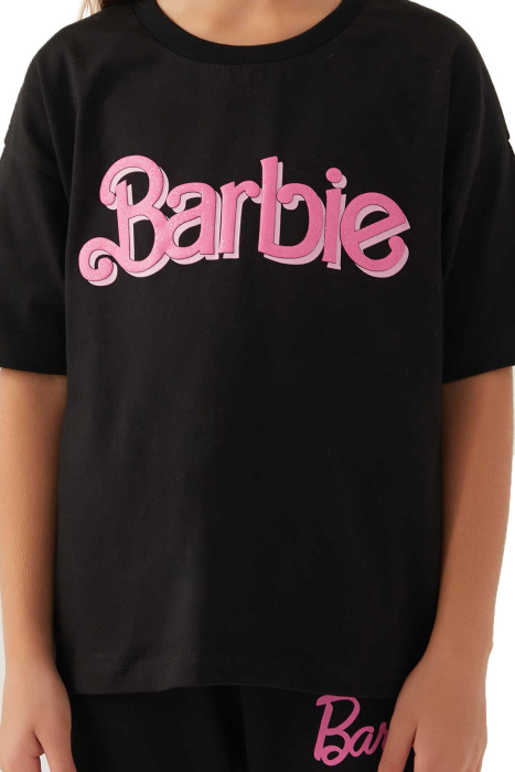 Barbie Kız Çocuk T-Shirt - L1772-G Siyah - 5