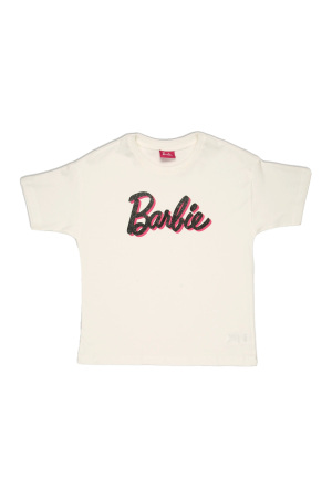 Barbie Kız Çocuk T-Shirt - L1773-G Krem - 1