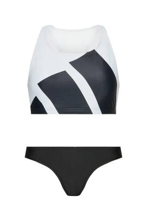 Bars Kadın Bikini Alt Üst Takım - H62035 Siyah/Beyaz - 5