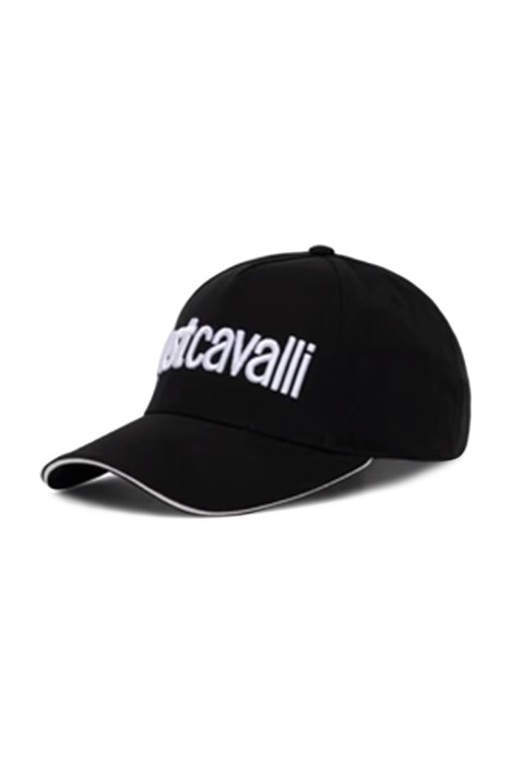 Just Cavalli - Baseball Cap Logo Embroidery 3D Up Erkek Şapka - 76QAZK30 Siyah/Beyaz