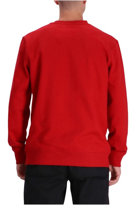 Baskili Logolu Organik Pamuklu Erkek SweatShirt - 50477309 Kırmızı