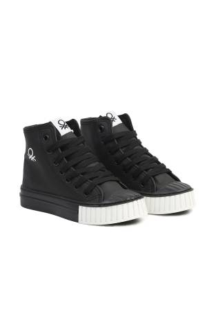 Benetton Çocuk Ayakkabı - BN-30560 Siyah/Beyaz - 2