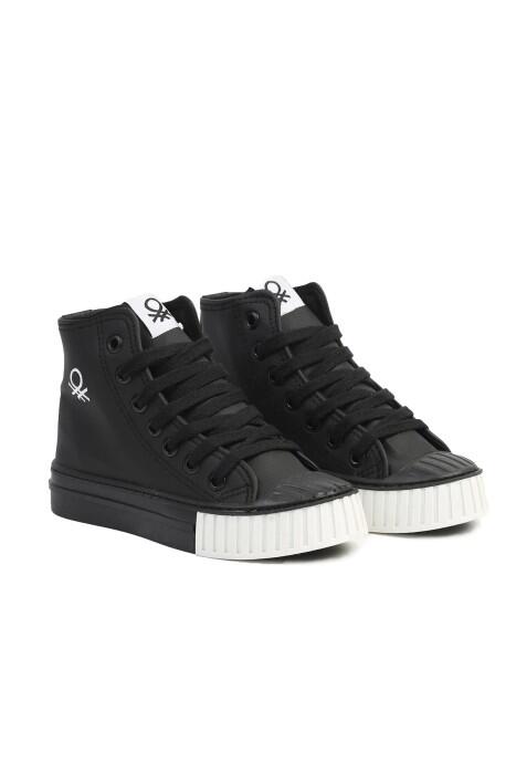 Benetton Çocuk Ayakkabı - BN-30560 Siyah/Beyaz - 2