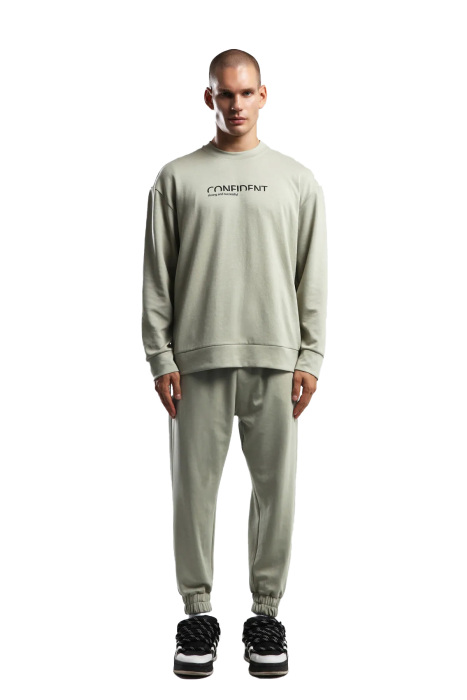 Benmanaj Erkek Bisiklet Yaka SweatShirt - BMK0033 Yeşil - 1