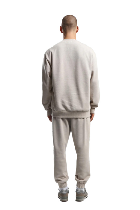 Benmanaj Erkek Bisiklet Yaka SweatShirt - BMK0039 Krem - 2