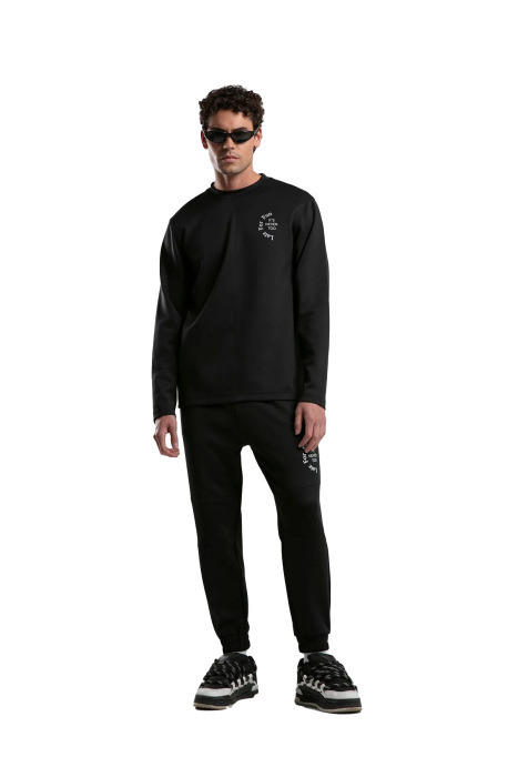 Benmanaj Erkek Bisiklet Yaka SweatShirt - BMY0009 Lacivert - 1