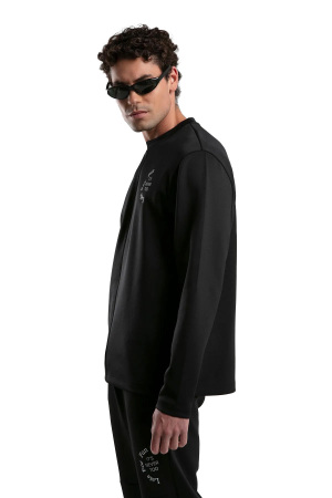 Benmanaj Erkek Bisiklet Yaka SweatShirt - BMY0009 Lacivert - 3