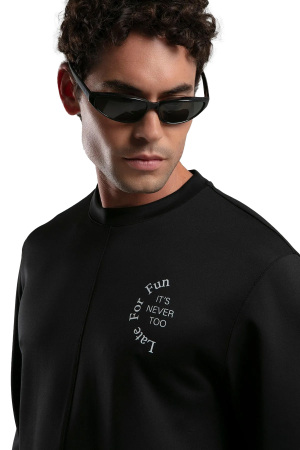 Benmanaj Erkek Bisiklet Yaka SweatShirt - BMY0009 Lacivert - 4