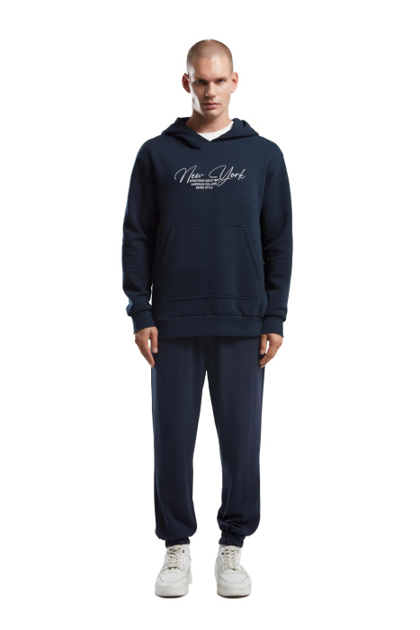 Benmanaj Erkek Kapşonlu SweatShirt - BMK0038 Lacivert - 1