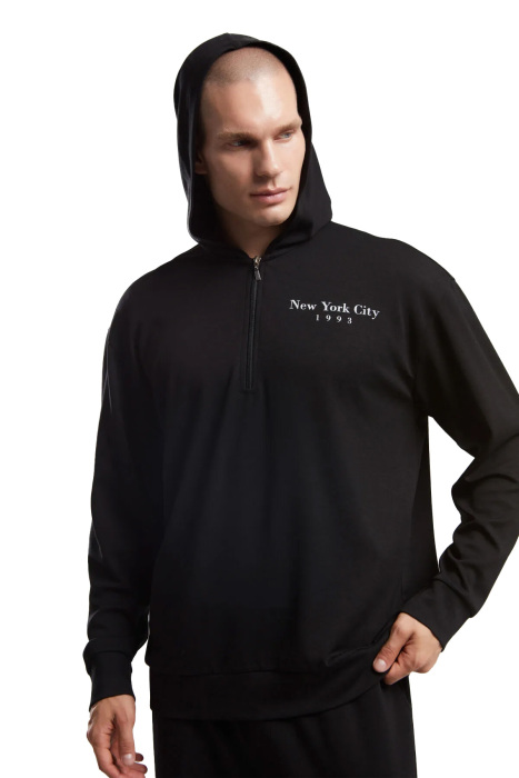 Benmanaj Erkek Kapüşonlu SweatShirt - BMK0037 Siyah - 3