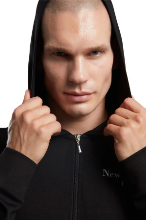 Benmanaj Erkek Kapüşonlu SweatShirt - BMK0037 Siyah - 4
