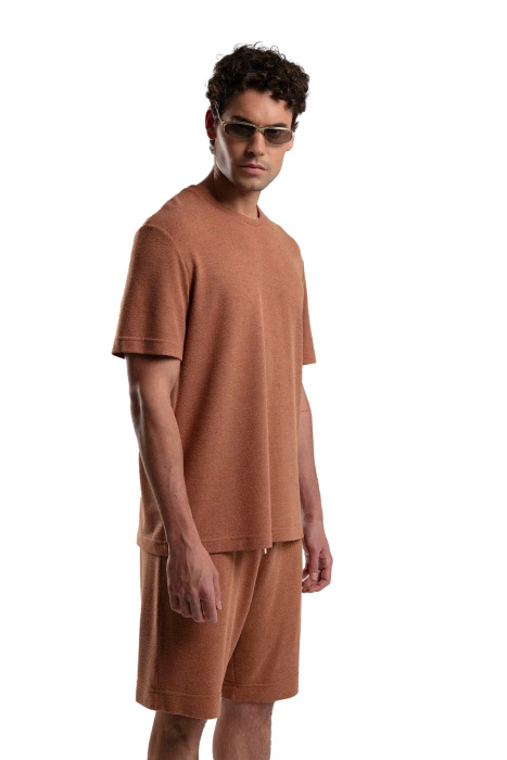 Benmanaj Erkek Triko T-Shirt - BMY0001 Turuncu - 1