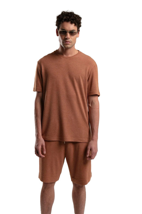 Benmanaj Erkek Triko T-Shirt - BMY0001 Turuncu - 2