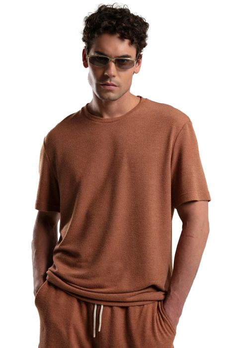 Benmanaj Erkek Triko T-Shirt - BMY0001 Turuncu - 3