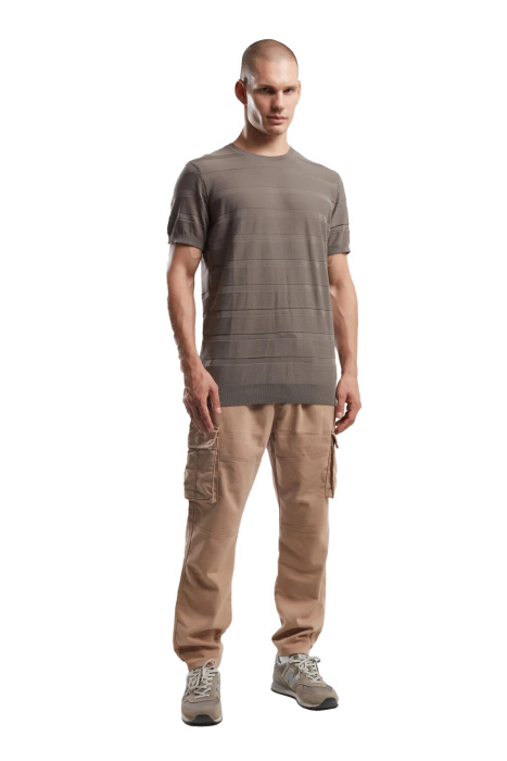 Benmanaj Erkek Triko T-Shirt - BMY0048 Bej - 1