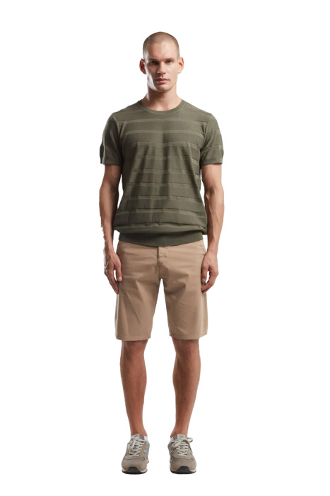 Benmanaj Erkek Triko T-Shirt - BMY0048 Haki - 1
