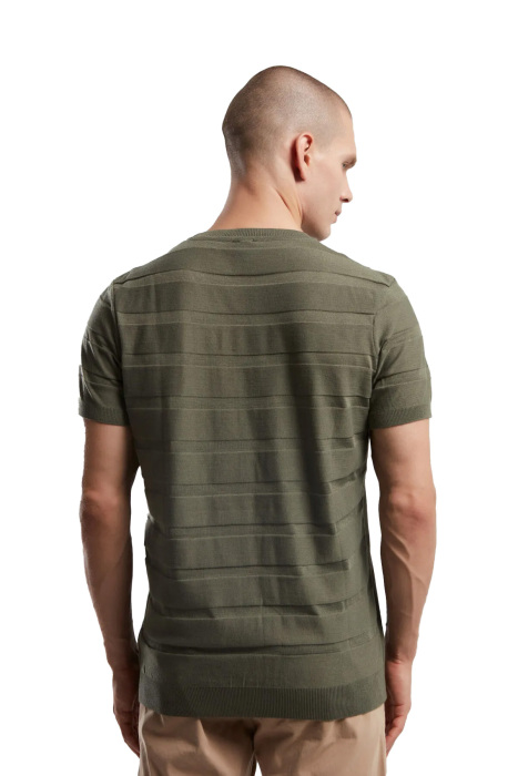 Benmanaj Erkek Triko T-Shirt - BMY0048 Haki - 2