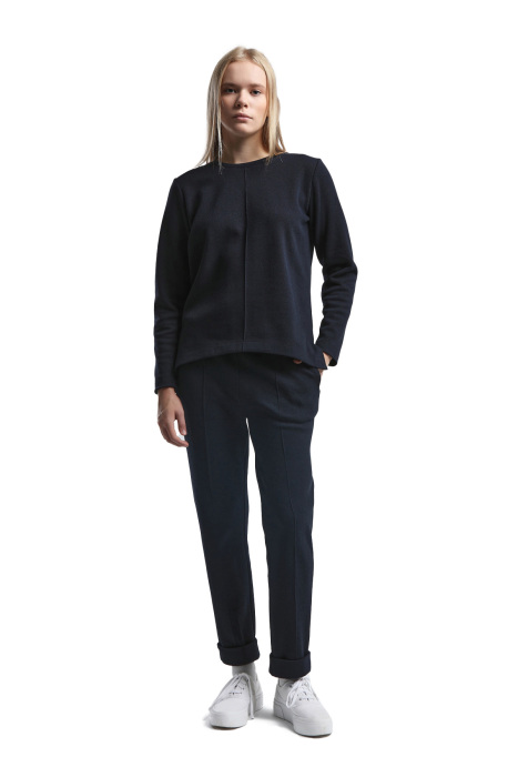 Benmanaj Kadın Bisiklet Yaka SweatShirt - BMK0027 Lacivert - 2