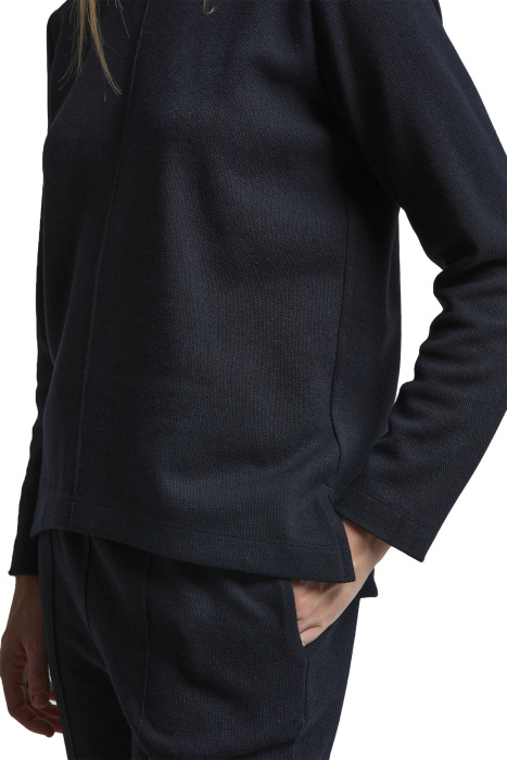 Benmanaj Kadın Bisiklet Yaka SweatShirt - BMK0027 Lacivert - 4