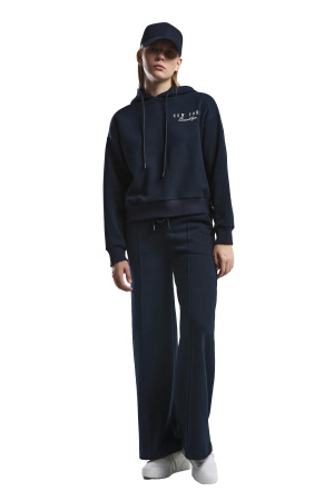 Benmanaj Kadın Kapşonlu SweatShirt - BMK0019 Lacivert - 2