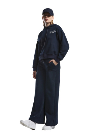 Benmanaj Kadın Kapşonlu SweatShirt - BMK0019 Lacivert - 6