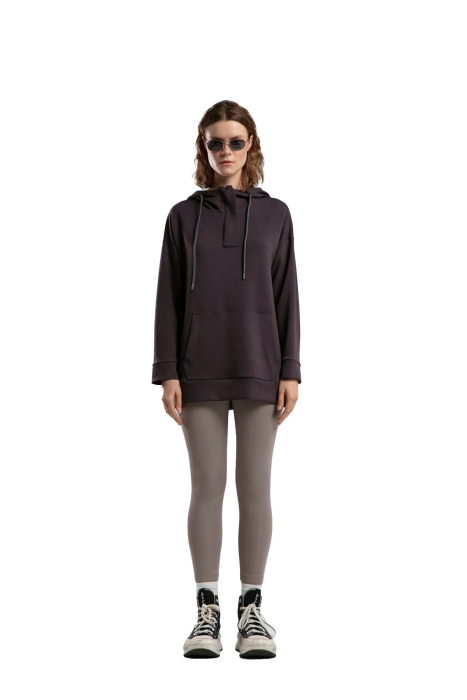 Benmanaj Kadın Kapşonlu SweatShirt - BMY0021 Antrasit - 1