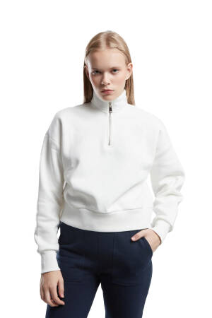 Benmanaj Kadın SweatShirt - BMK0006 Bej - 2