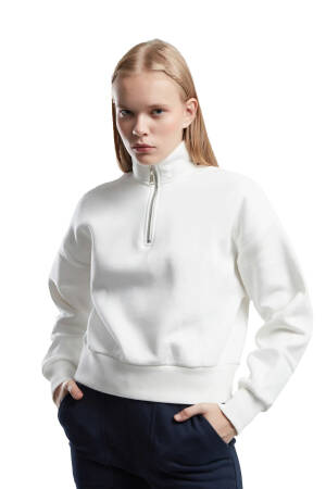 Benmanaj Kadın SweatShirt - BMK0006 Bej - 3