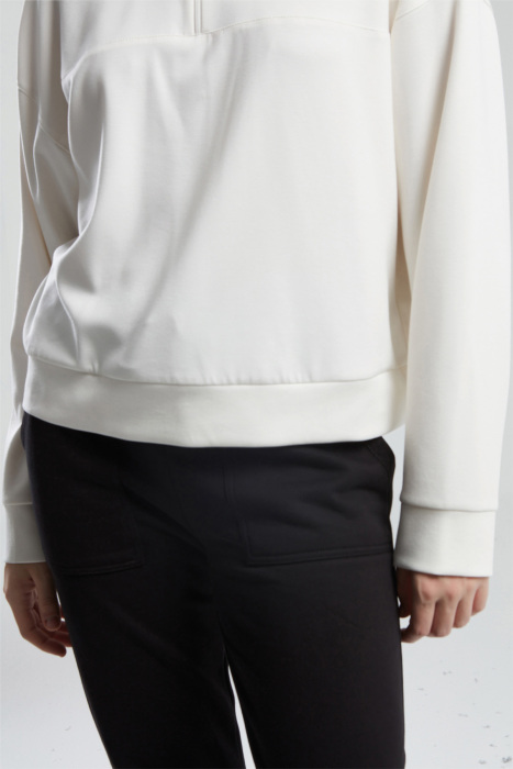 Benmanaj Kadın SweatShirt - BMK0016 Beyaz - 4