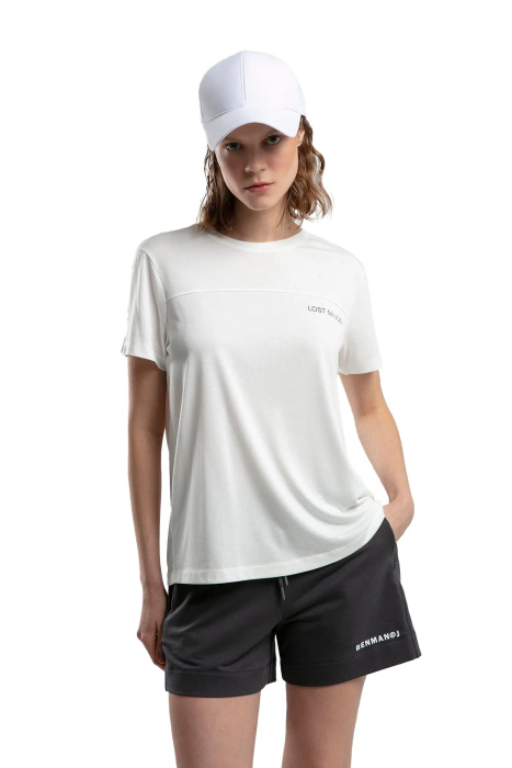 Benmanaj Kadın T-Shirt - BMY0014 Beyaz - 1