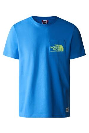 Berkeley California Pocket Tee Erkek T-Shirt - NF0A55GD Mavi - Thumbnail