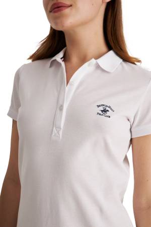 Beverly Hills Polo Club Basic Polo Kadın Elbise - 22SWEO15600201 Beyaz - Thumbnail