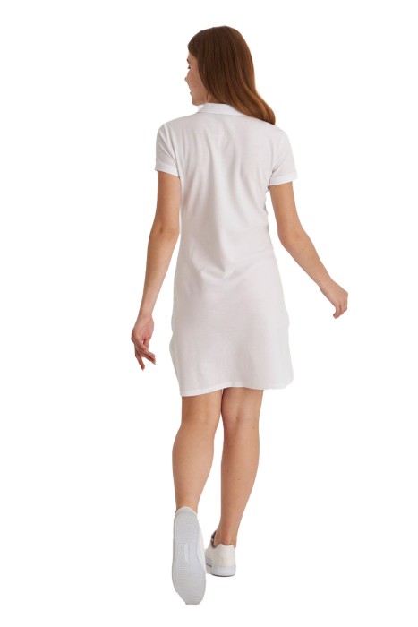 Beverly Hills Polo Club Basic Polo Kadın Elbise - 22SWEO15600201 Beyaz