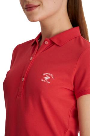 Beverly Hills Polo Club Basic Polo Kadın Elbise - 22SWEO15600201 Kırmızı - Thumbnail