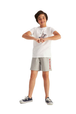 Beverly Hills Polo Club Erkek Çocuk T-Shirt - 22SKE0K6201101 Beyaz - Beverly Hills Polo Club