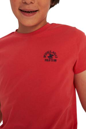 Beverly Hills Polo Club Erkek Çocuk T-Shirt - 22SKE0K6201101 Kırmızı - Thumbnail
