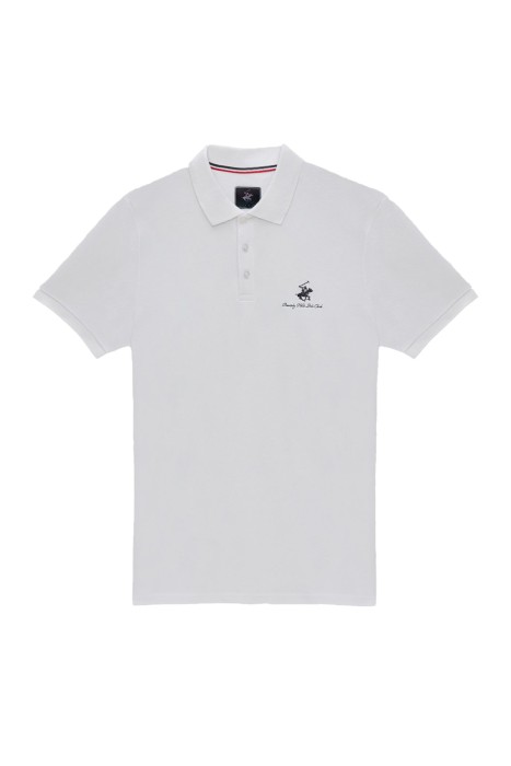 Beverly Hills Polo Club - Beverly Hills Polo Club Erkek Polo Yaka T-Shirt - 22SMFPK6106201 Beyaz