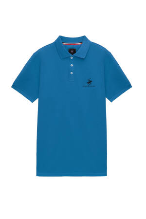 Beverly Hills Polo Club Erkek Polo Yaka T-Shirt - 22SMFPK6106201 Mavi - Beverly Hills Polo Club